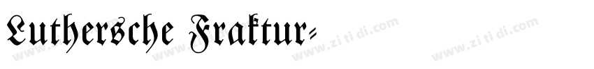 Luthersche Fraktur字体转换